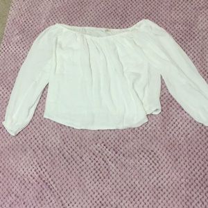 Off the shoulder long sleeve top